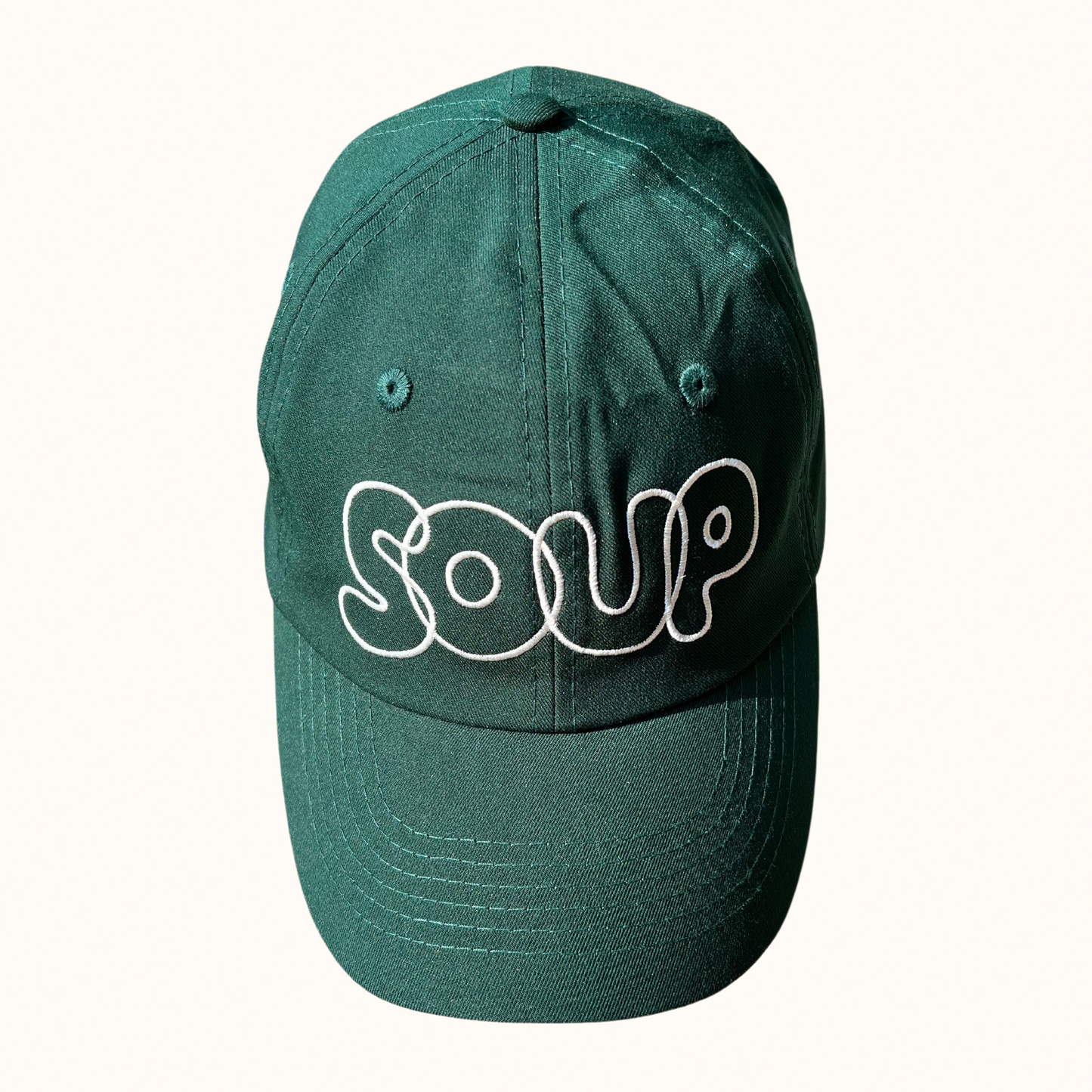 Green & White Soup Baseball Cap